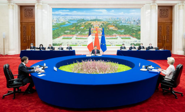 Xi Holds Trilateral Meeting with Macron, von der Leyen Xi Holds Trilateral Meeting with Macron, von der Leyen