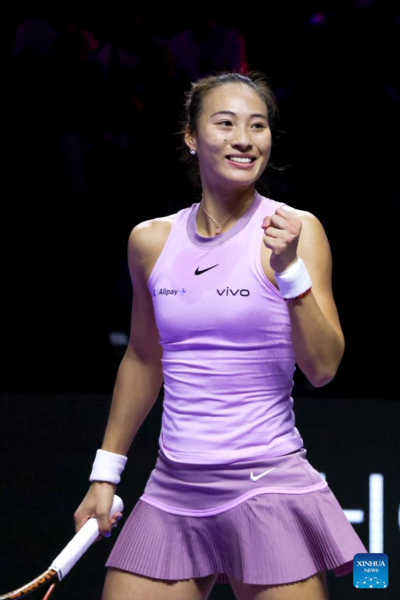Zheng Qinwen Defeats Rybakina to Claim Her First Win at WTA Finals Zheng Qinwen Defeats Rybakina to Claim Her First Win at WTA Finals