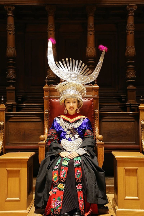 Student Makes Ethnic Miao Culture Shine in Graduation Overseas Student Makes Ethnic Miao Culture Shine in Graduation Overseas