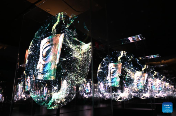 Immersive Art Exhibition of Sanxingdui Opens in China's Tianjin