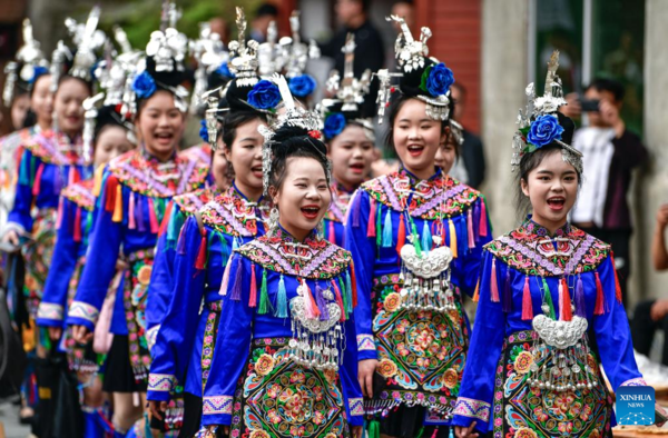 Various Cultural Events Held in Terraced Fields in Congjiang, Guizhou