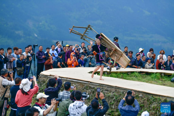 Various Cultural Events Held in Terraced Fields in Congjiang, Guizhou