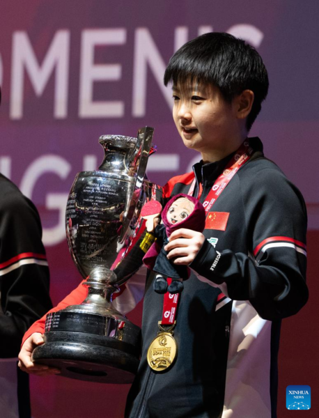 Sun Defends Singles Crown at Table Tennis Worlds